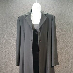 Jones Wear Vintage Black Longline Duster Coat